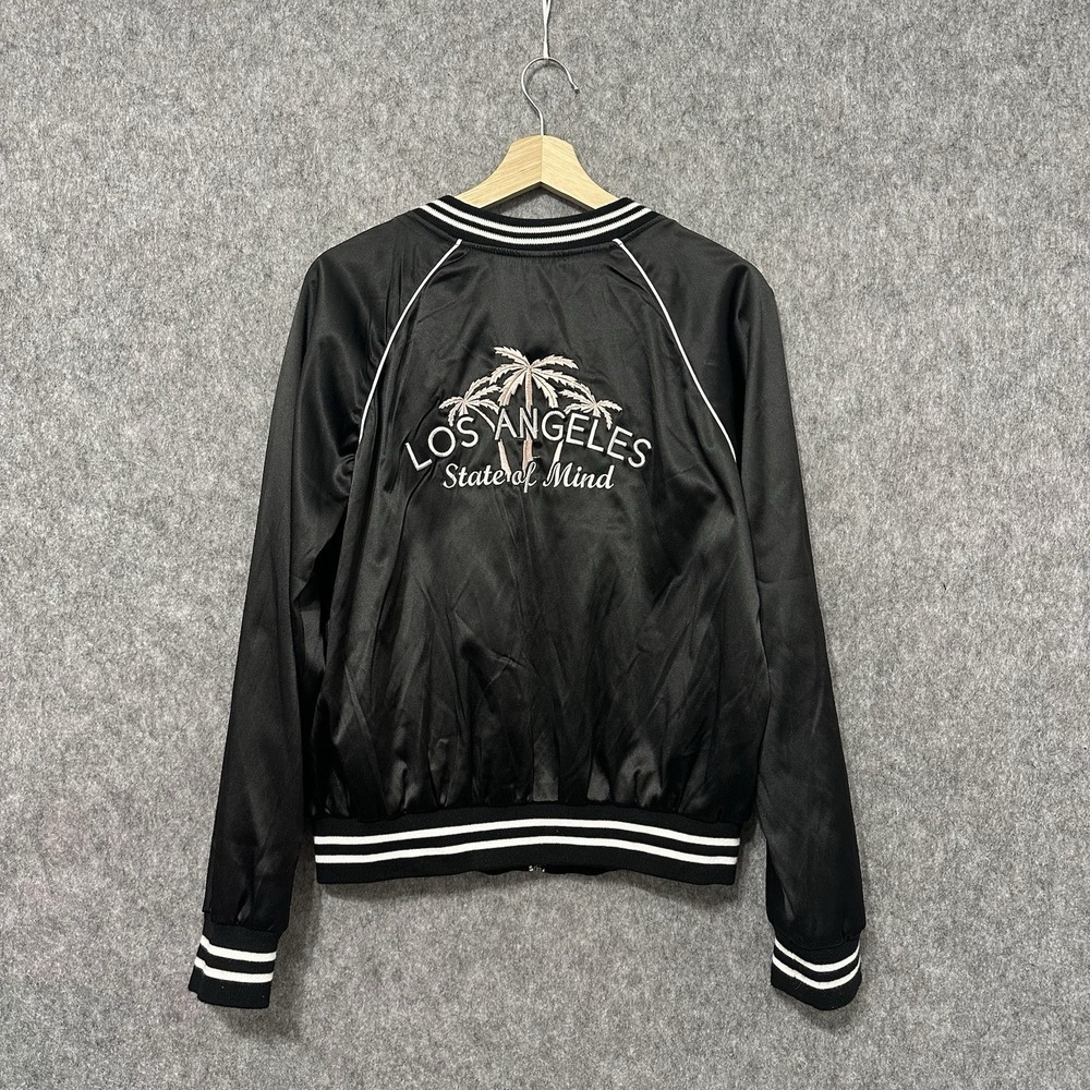 Full Tilt Los Angeles State of Mind‎ Bomber Jacket Black XL Women's